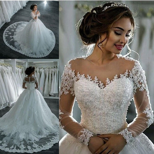 Elegant Tulle Ball Gawn Princess Wedding Dress