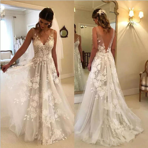V-neck Wedding Dresses