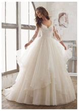 Load image into Gallery viewer, Elegant  V-Neck Wedding Dress