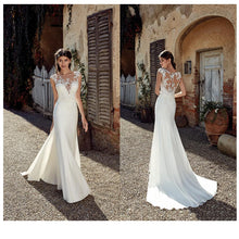 Load image into Gallery viewer, Sleeveless Lace Satin Wedding Dresses
