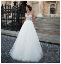 Load image into Gallery viewer, Tulle Lace  V-neck Wedding Dresses