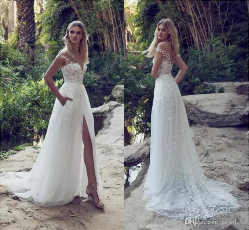 Lace Beach Wedding Dress