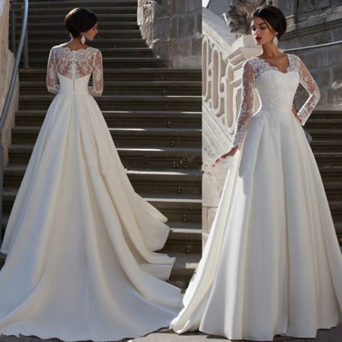 Elegant Satin Wedding Dress