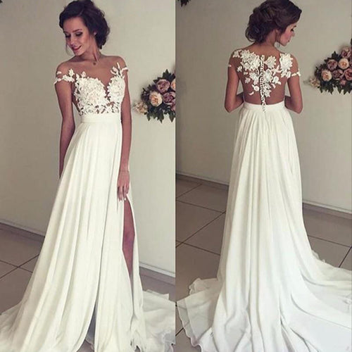 Beach Lace Wedding Dresses