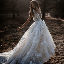 Load image into Gallery viewer, Bohemian V-neck Wedding Dress
